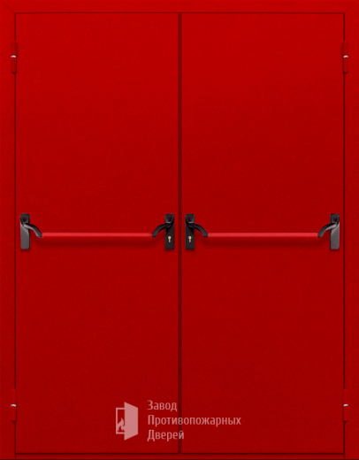 Фото двери «Двупольная глухая с антипаникой (красная)» в Озёрам