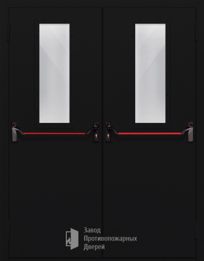Фото двери «Двупольная со стеклом и антипаникой №64» в Озёрам