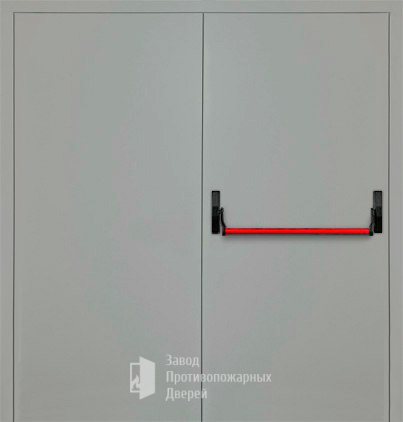 Фото двери «Двупольная глухая с антипаникой (2 створки) EI-30» в Озёрам
