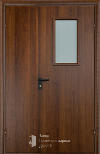 Фото двери «Полуторная МДФ со стеклом EI-30» в Озёрам