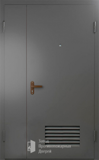Фото двери «Техническая дверь №7 полуторная с вентиляционной решеткой» в Озёрам