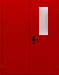 Фото двери «Двупольная со стеклом (красная)» в Озёрам