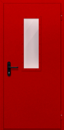 Фото двери «Однопольная со стеклом (красная)» в Озёрам