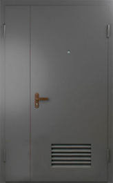 Фото двери «Техническая дверь №7 полуторная с вентиляционной решеткой» в Озёрам