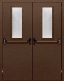 Фото двери «Двупольная со стеклом и антипаникой №68» в Озёрам