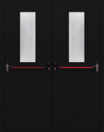 Фото двери «Двупольная со стеклом и антипаникой №64» в Озёрам